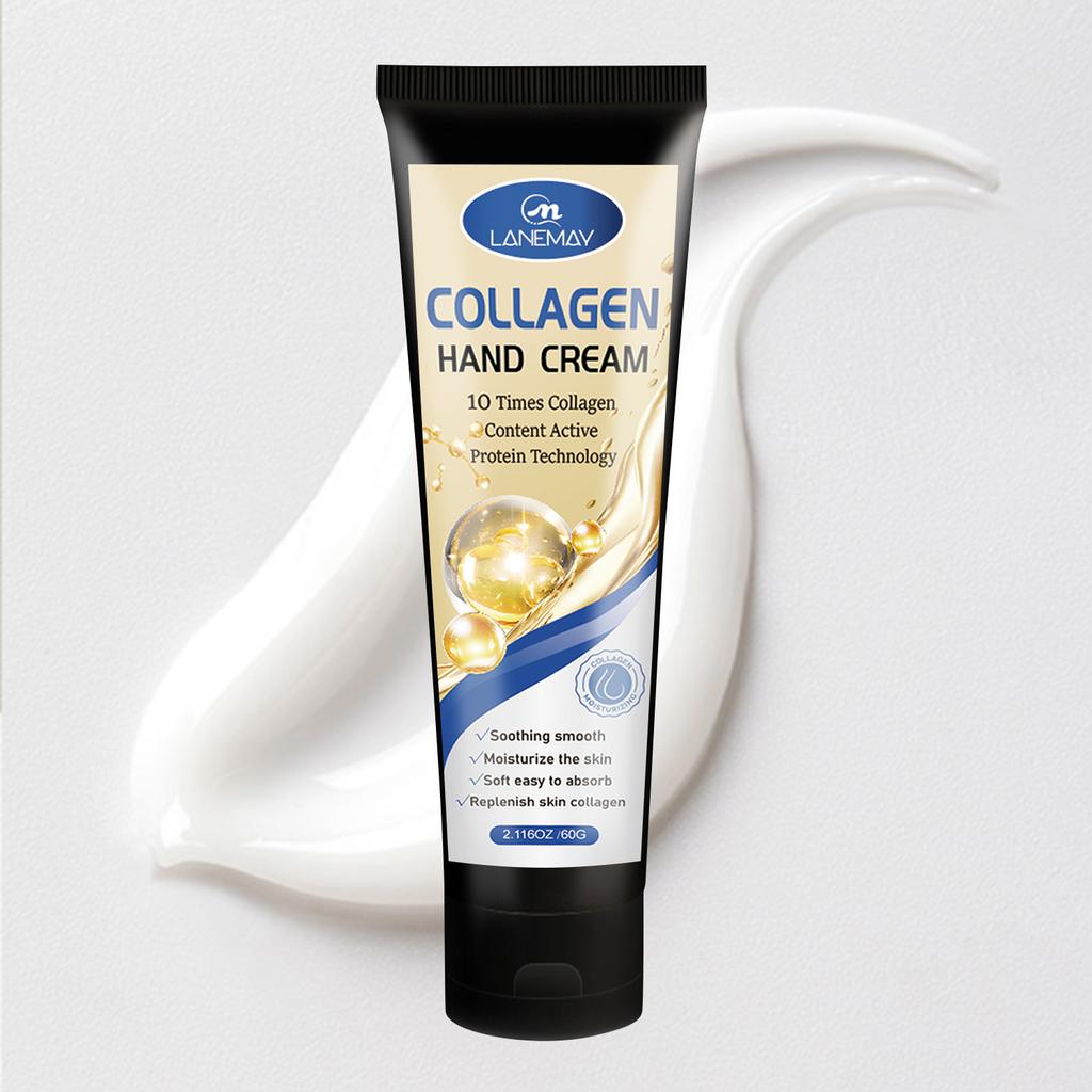 Lanemay Collagen & Hyaluronic Acid Hand Cream - Intense Hydration, Elasticity Enhancement, Soothing Moisturizer for All Skin Types