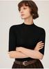 Women's 18-Gauge Fine-Spun Yangtze Yarn 100% Wool Mid-Sleeve Spring Slim-Fit Base Layer Top