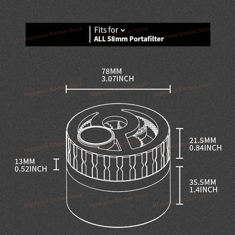 58mm Coffee Distributor, Coffee Powder Needle Stirrer for 58mm or 51mm Portafilter,  Espresso Distribution Tool Black For 51MM