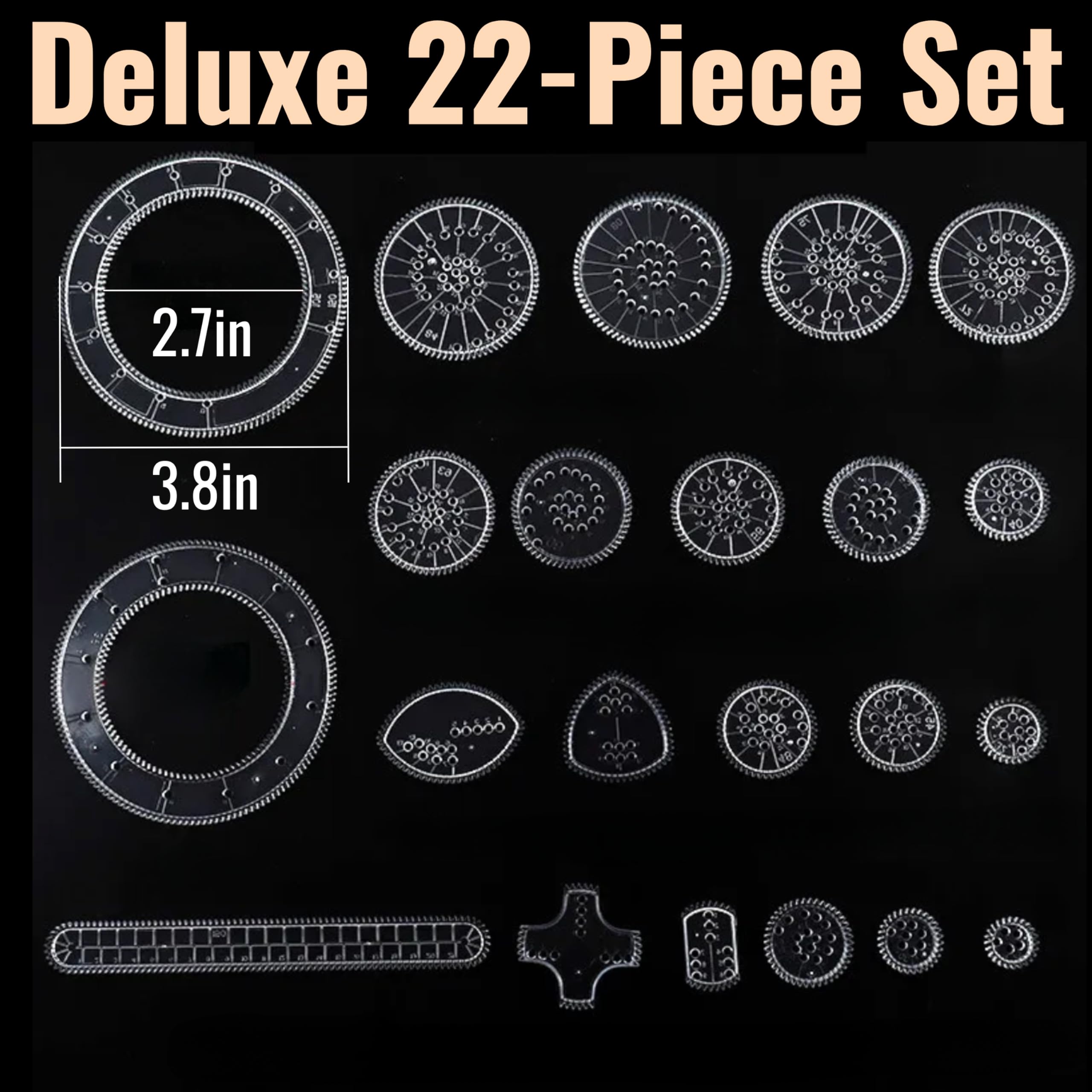 

Spirograph 22Pcs/Set Drawing Tools - Geometric Roulette Ruler Educational Painting Puzzle Toy Creative Art Learning Kit