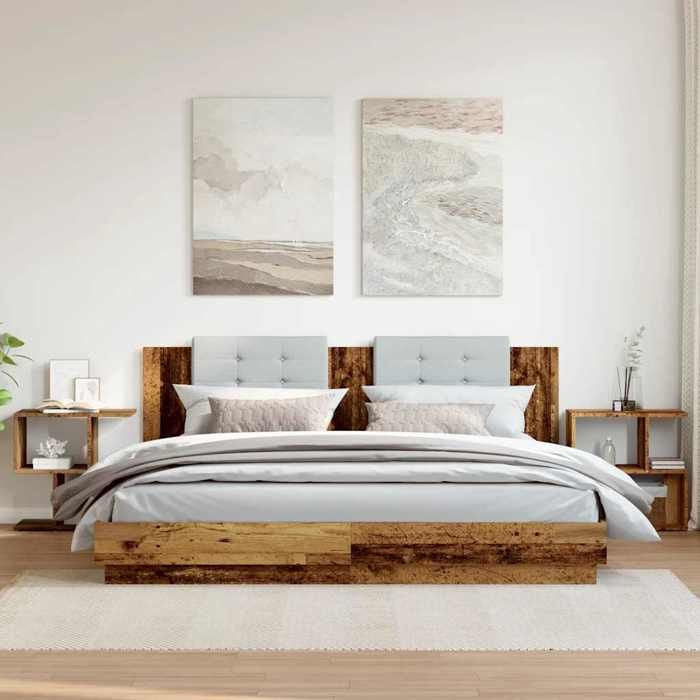 VidaXL Tables de chevet 2pcs vieux bois 50x30x51,5cm bois d'ingénierie, table d'appoint, armoire de lit, table d'appoint 856535