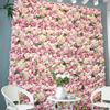 Realistic Wedding Wall Backdrop Handmade Silk Rose Flower Wall  Stage Supplies