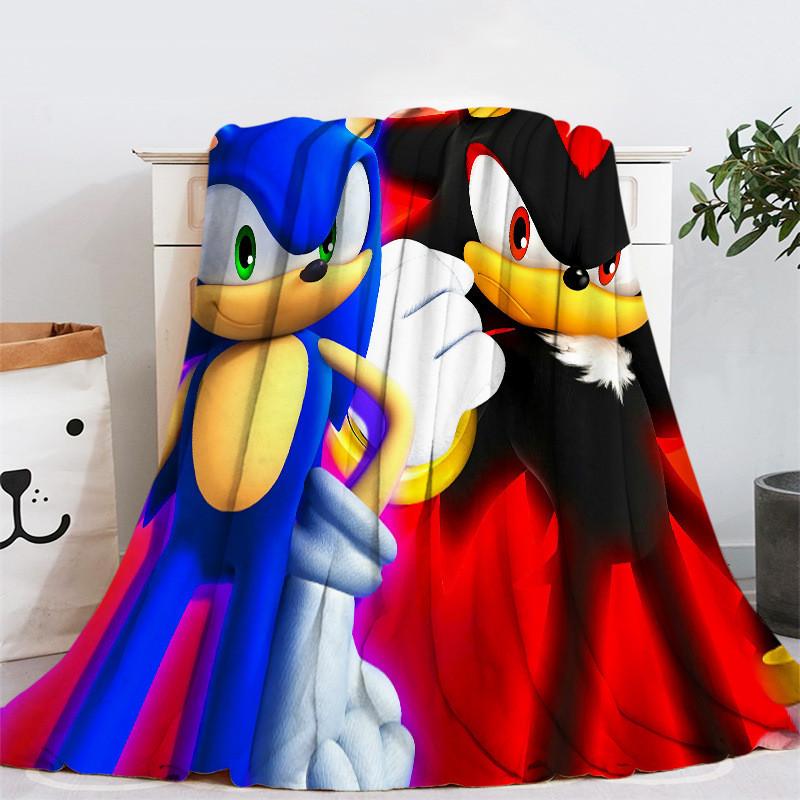 Entzückende Sonic Igel Plüsch Fleece Decke Für Kinder Perfekt Für Winterlichen Komfort