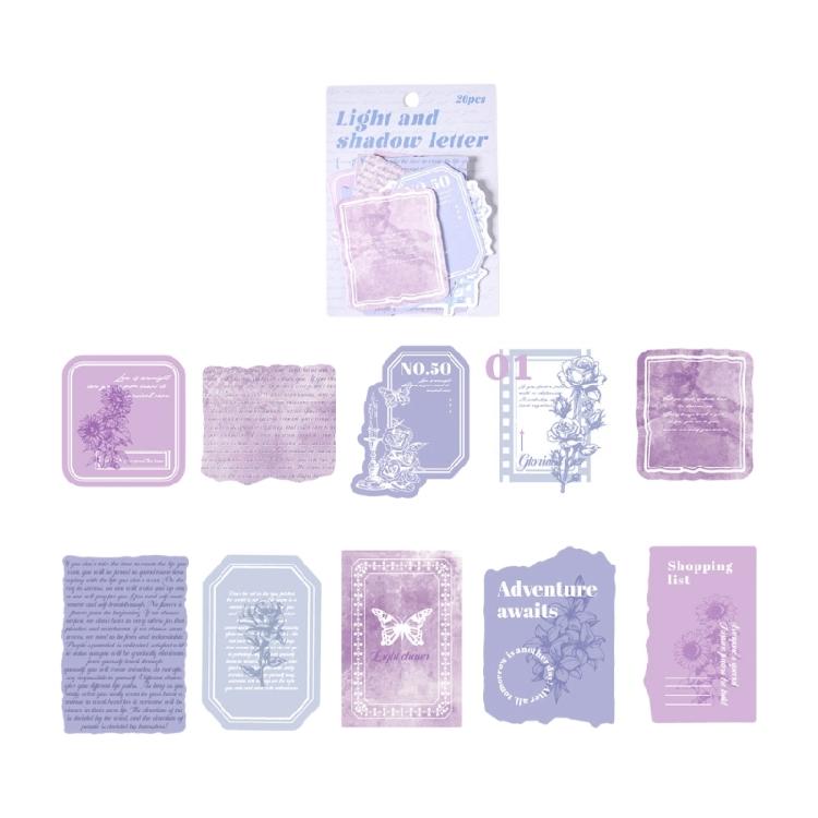 20 fournitures de loisirs créatifs en papier résistant à la décoloration, avec autocollants au design rétro, pour le scrapbooking et les projets de journal créatif