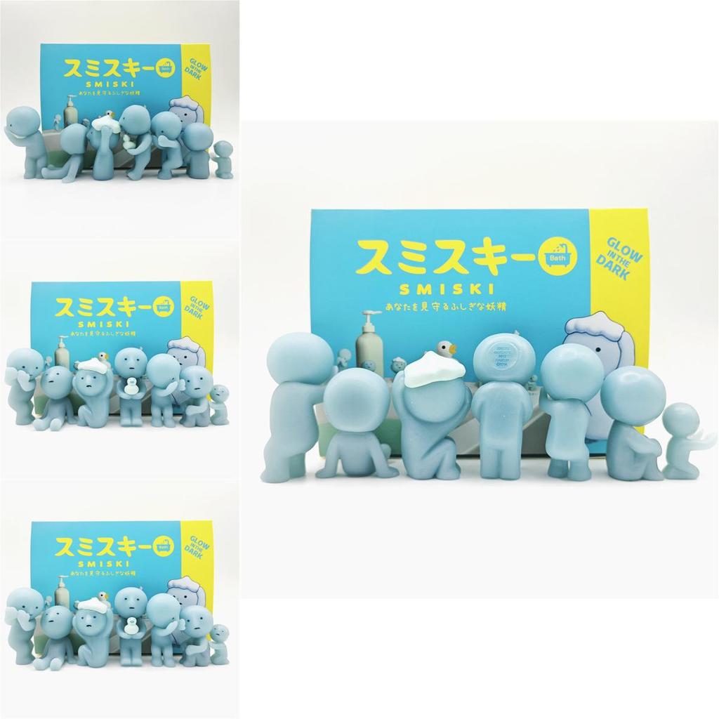 Smiski Action Luminous Figure Model Bathroom Toy Pvc Doll For Kids Decor Room