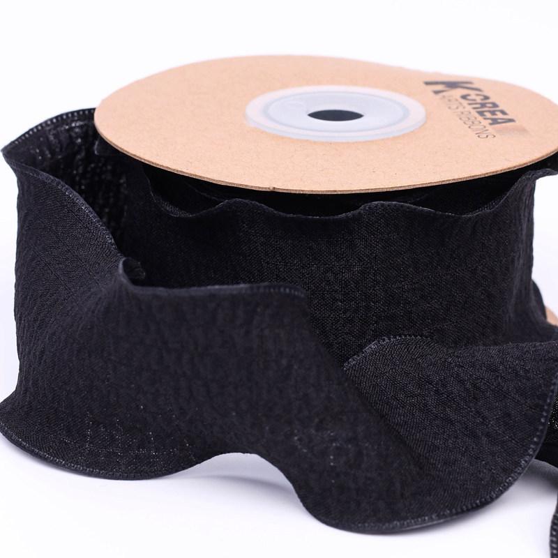 High Quality Korean Edition Solid Color Lace Pleated Ribbon Butterfly Clip Hairpin Raw Material Diy Gift Wrapping Ribbon