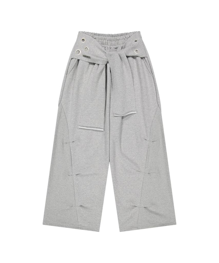Aejeuyua Tie Belt Sweatpants Melange