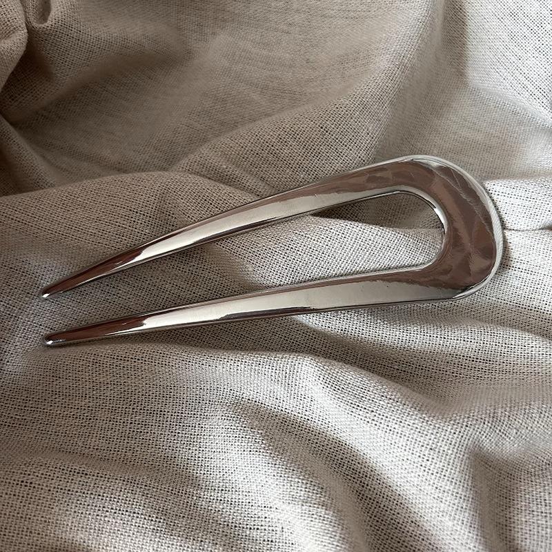 Elegant U-shaped Metal Hanfu Hairpin for Buns