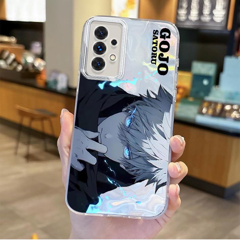 Jujutsu Kaisen Satoru Gojo Telefoonhoesje voor Samsung Galaxy S24 S23 S22 S21 Plus Ultra A73 A72 A71 A55 A54 A53 Hard Stofdicht Hoesje
