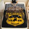 1Pc Xansaray Fk Print Flannel Blanket High Quality Warm Comfortable Cover for All Seasons Perfect for Gifts Home Decor