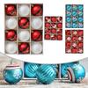 12PCS Decorative Plastic Christmas Balls for Tree Hanging Ornaments 6CM Diameter for Festive Decor and DIY Projects