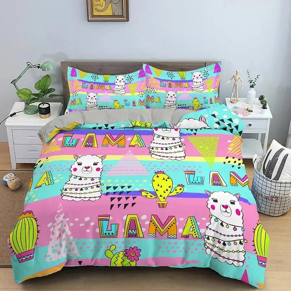 Cartoon Animal Duvet Cover Luxury Soft Bedding Set For Children Bedroom Quilt  Comforter Cover King Twin Home Decor
