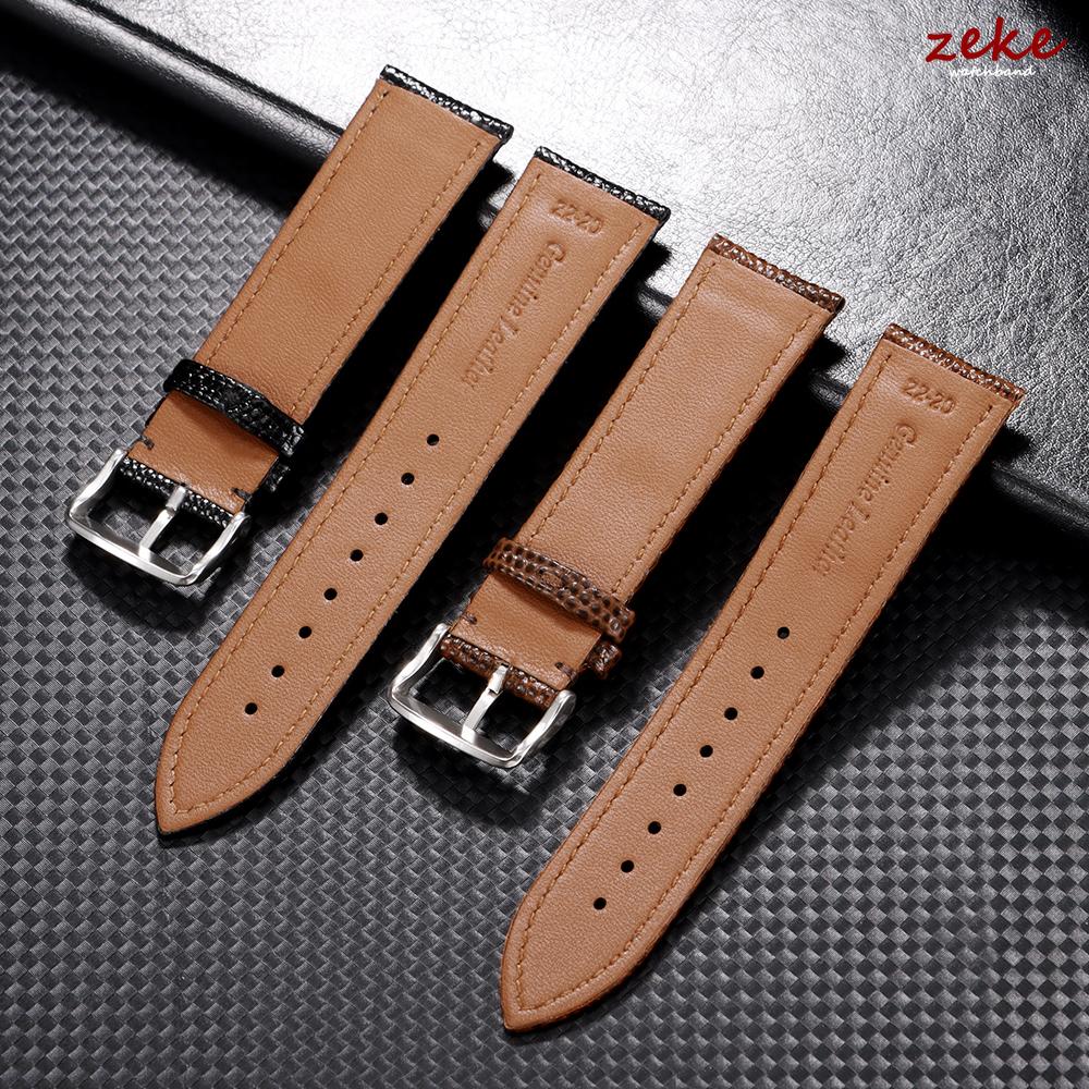 Lizard Print Genuine Leather Watch Band 14mm 16mm 18mm 19mm 20mm 21mm 22mm Replacement Bracelet Belt Men Women Watch Accessories