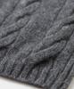 Eleuheuseu 100% Cashmere Cable Long Scarf (Select 1)