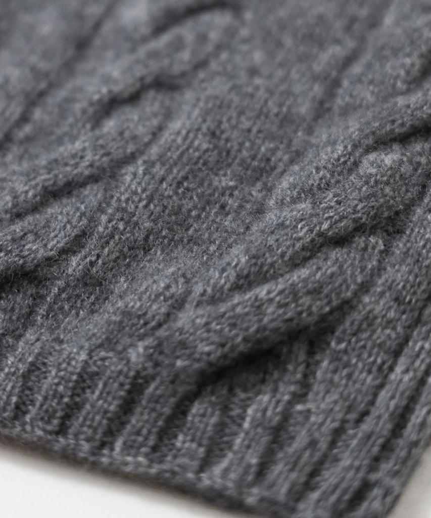 Eleuheuseu 100% Cashmere Cable Long Scarf (Select 1)