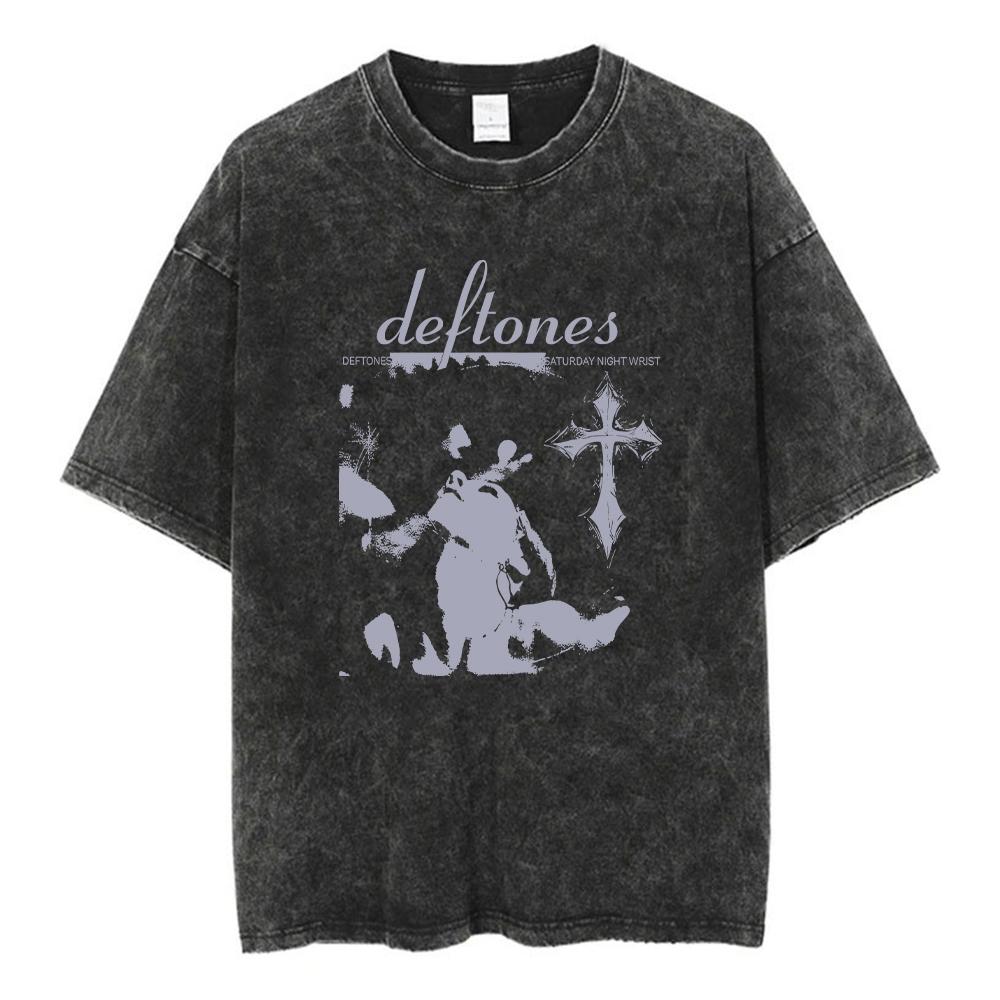 Deftones Band-Diamond Eyes Music Album Cover T-Shirt Metal Rock Clothes Cotton Vintage Short Sleeve Tees Tops