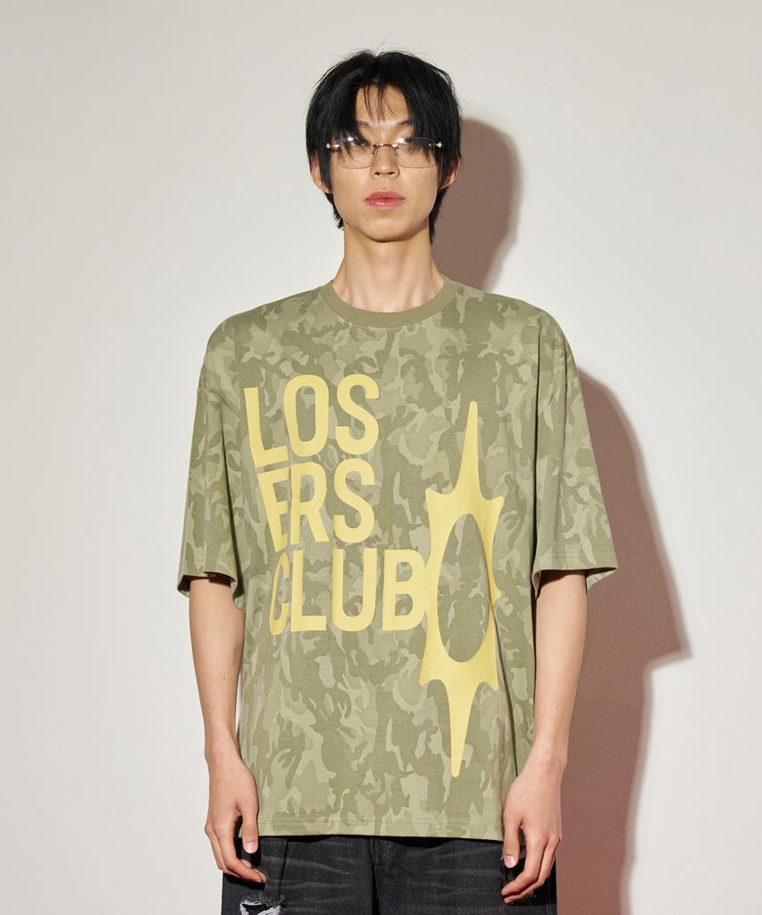Lujeoseukeulleob Logo Short Sleeve T-Shirt Camo