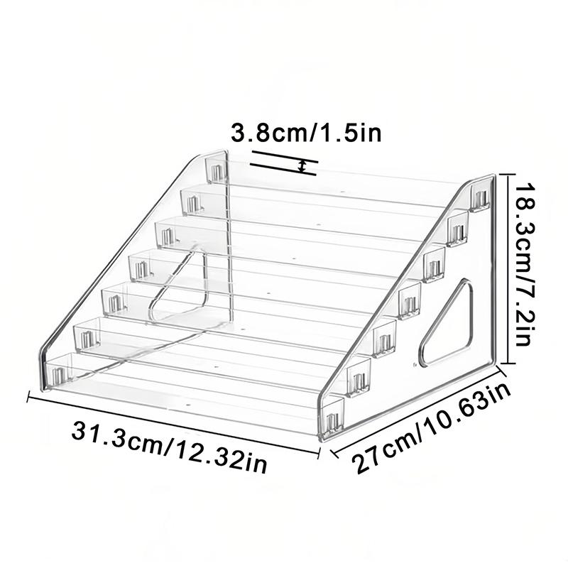 3/4/5/7 Layer Transparent Step Display Shelf Multi-Functional Acrylic Organizer & Showcase Stand