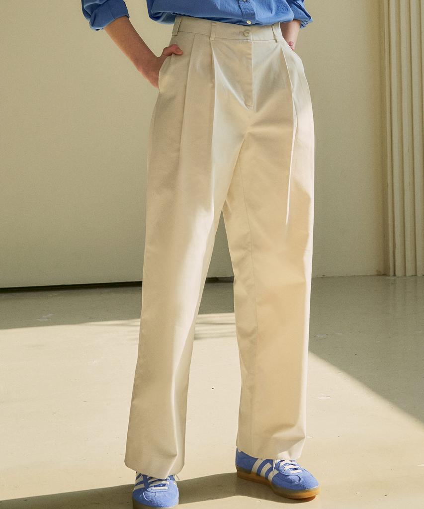 Siyajyu Sipt7068 Two Tuck Wide Chino Pants_Ivory