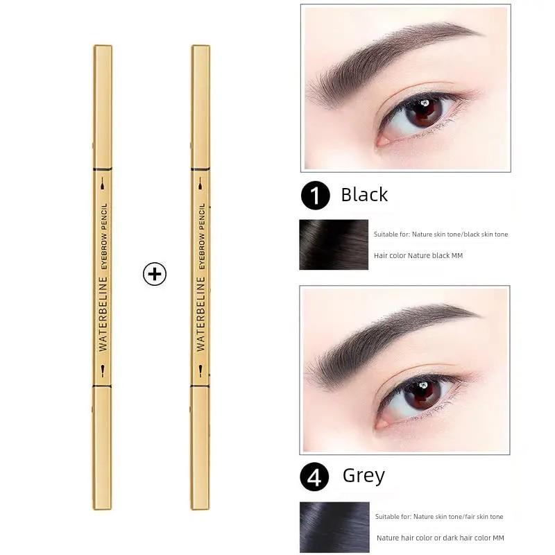 [Buy 1 Get 1 Free] Eyebrow Pencil Long Lasting Waterproof Non-Decolorizing Sweat-Proof Distinct Look Wild Eyebrow Novice Female Official Authentic