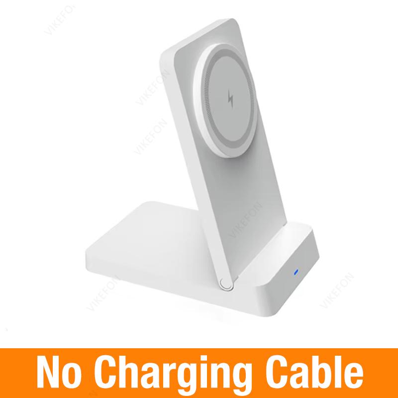 

Magnetic Fast Wireless Charger Station For Magsafe iPhone 16 15 14 13 12 Pro Max Desktop Foldable Smartphone Charging Stand Dock белый