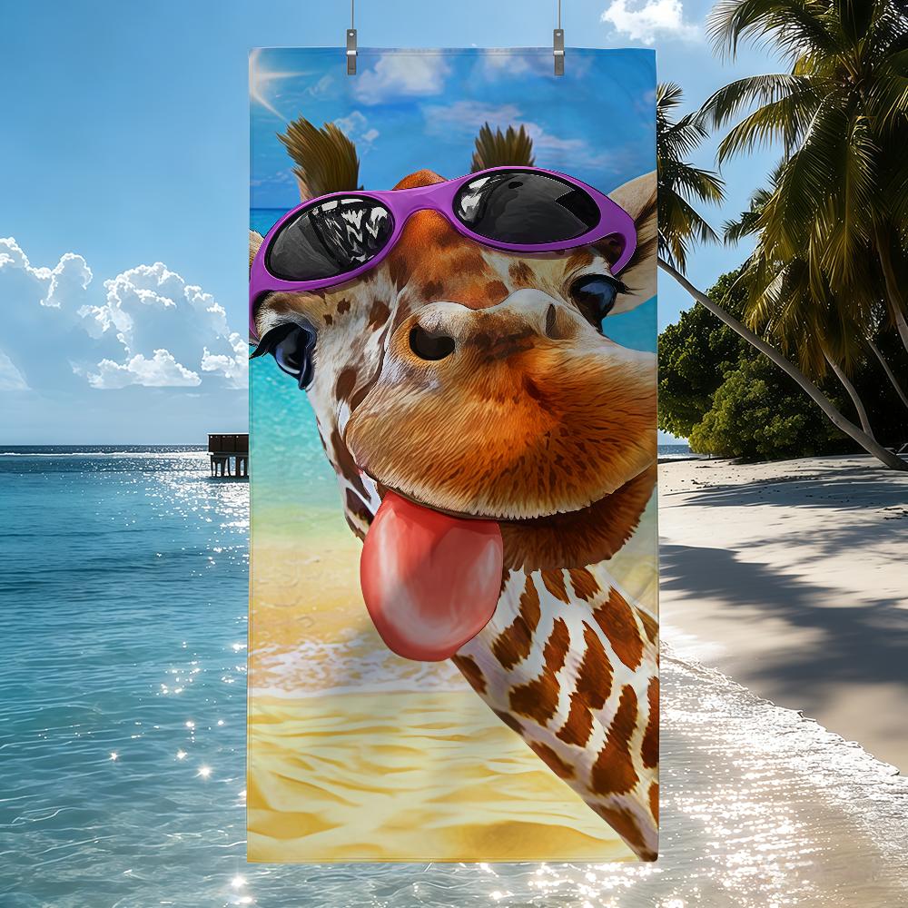 Tropische Giraffen im Urlaub Handtuch Schnelltrocknend Strandtücher Sind Geeignet Für Schwimmbäder Camping Yoga Und Das Fitnessstudio