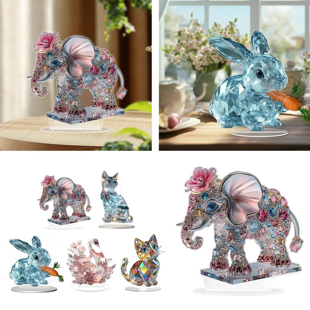 Figurita Plana 2D Animales Colores Gato Perro Elefante Hogar Oficina Estudio Cafetería Vitrina Adorno Mesa Decoración Escritorio