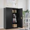 VidaXL Black Filing Cabinet 90x40x140 Cm Steel 339746