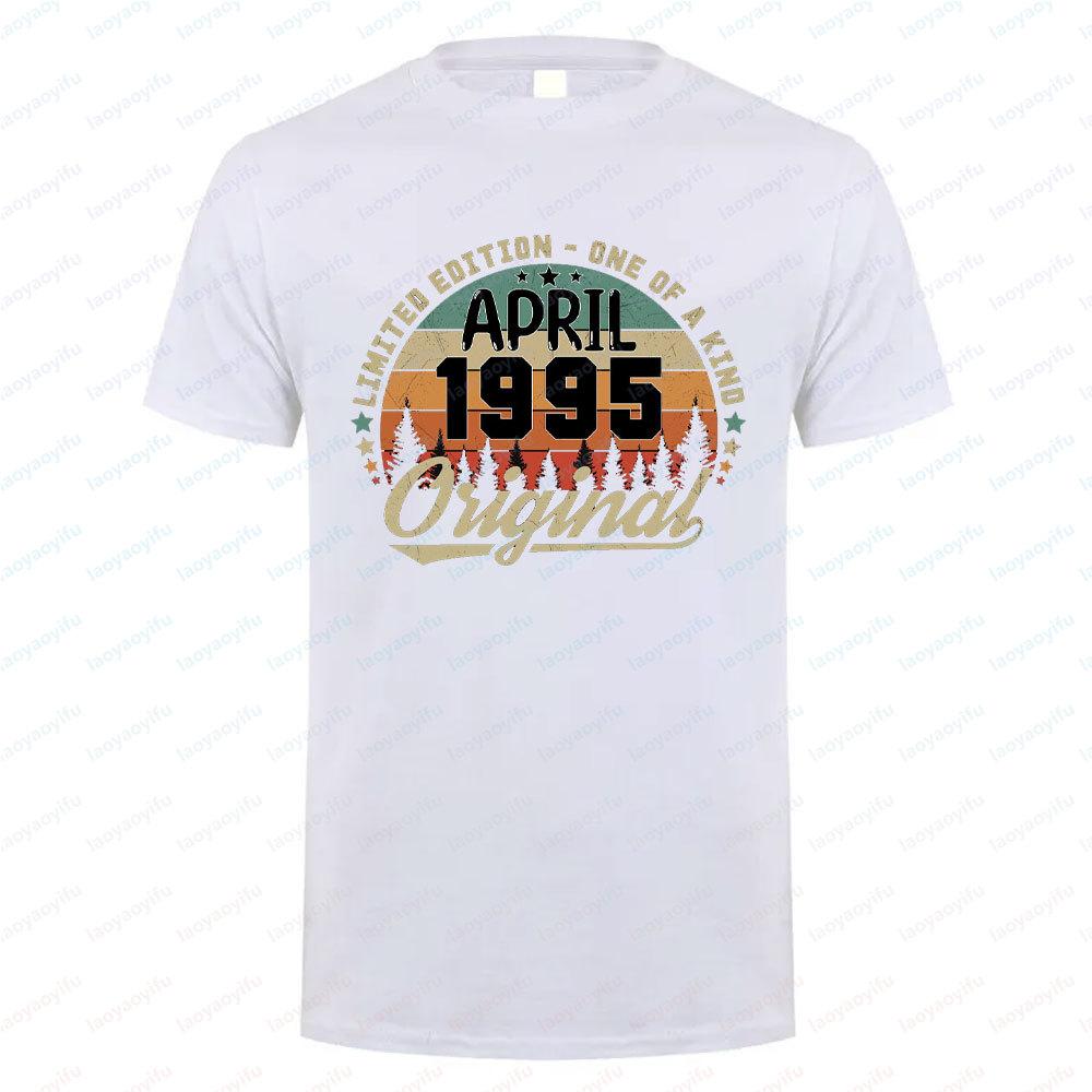 Classic 1995 Cotton T Shirt Vintage 90s Inspired Breathable Short New Sleeve Unisex Round Neck Summer Casual Tee Launched