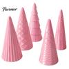 Desktop Holiday Ornaments 5Pcs Illuminated Christmas Tree With/No LED Lights, Nordic Style Luminous Modern Minimalist Home Tabletop Ornaments,