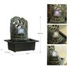 Mini Zen Tabletop Fountain - Relaxing LED Waterfall for Office Desk, Yoga Room & Feng Shui Decor