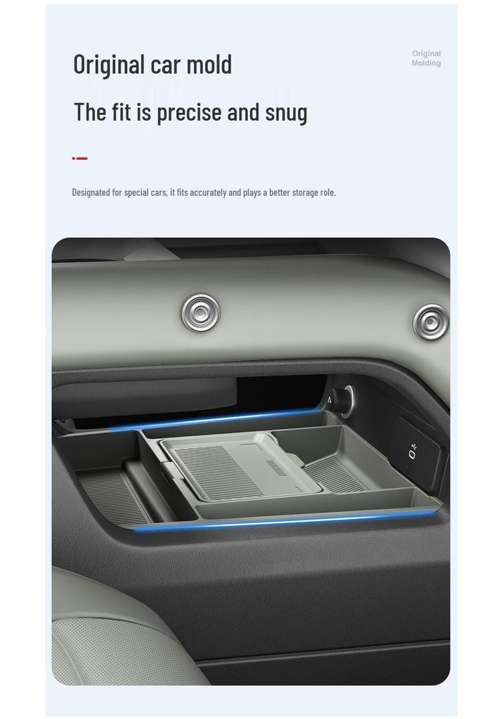 Fits 26 Land Rover Defender Models: Silicone Console Handle Cover & Storage Box - Interior Car Accessory