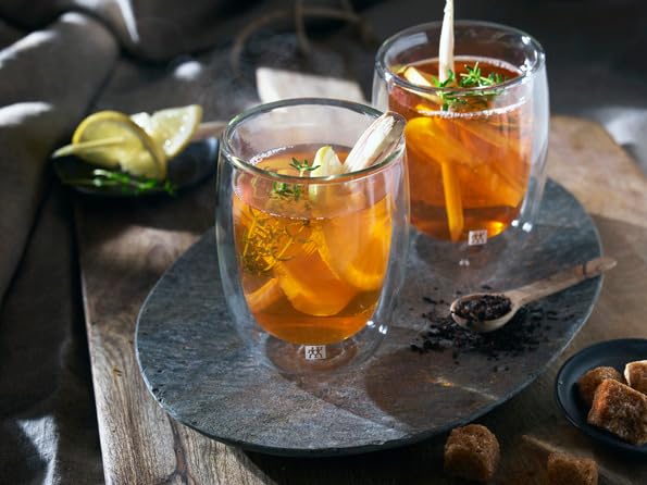 ZWILLING "Double-Wall Whiskey Glass, 260ml, Set of 2" Rocks Glasses, Heat-Resistant, Double-Walled Cups [Official Japanese Product] 39500-215