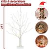 PEIDUO Artificial Tree for Easter Decorations, 2 FT Birch Tree with LED Lights, Warm White Fairy Lights Spirit Tree Lamp for Home Indoor Tabletop