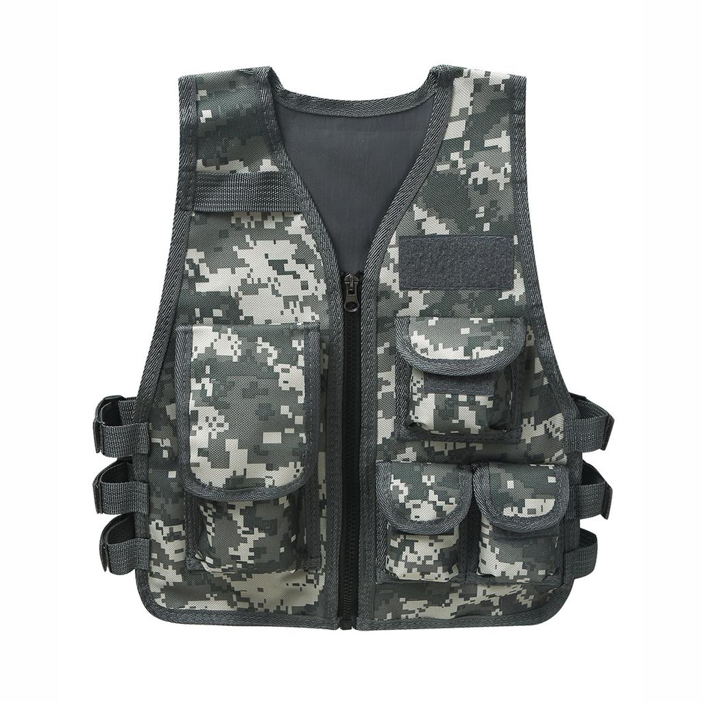 Profesyonel Tarz Çocuk Ekipmanı Airsoft CS için Yardımcı Cepli Ayarlanabilir Yelek