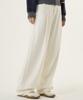 UNKNOWN PLANET Single-Pleat Wide Brushed Cotton Pants White