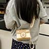 Kleine Tas Grappige Vierkante Tas Mini Contrasterende Kleur Crossbody Tas Draagbare Camera Schoudertas Dames