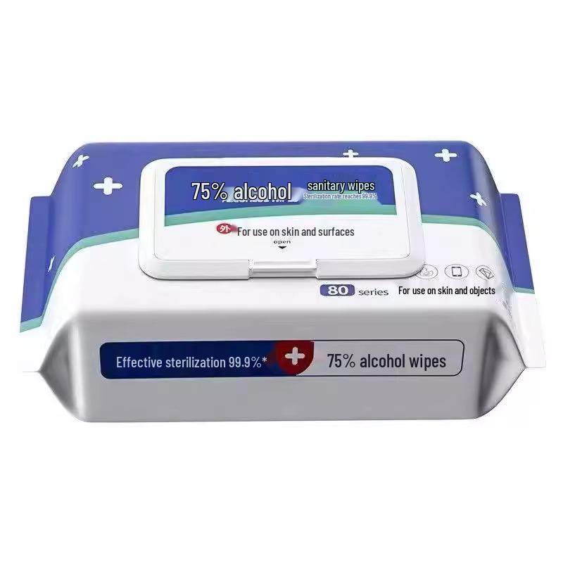 Medical-Grade 75% Alcohol Disinfection Wipes with Lid, Thickened for Adult Home Use