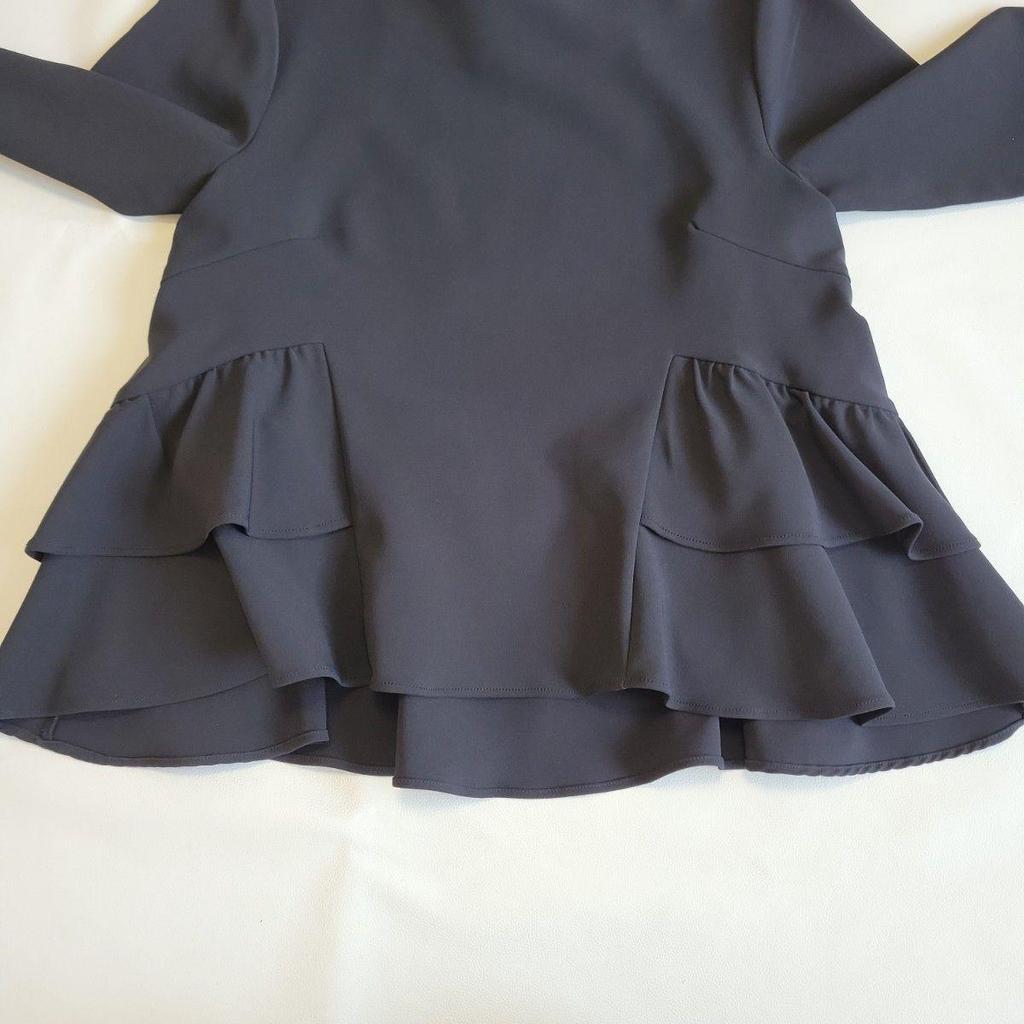Used Maison de Dolce. Maison de Dolce Pearl Peplum Blouse M Black Black Ceremony