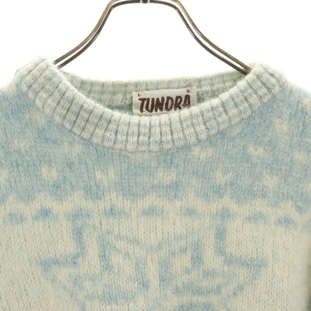 TUNDRA 90s Made In Canada Old Nordic Pattern Long Sleeve Cropped Length Sweater Women Used