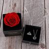 Preserved Real Rose Gift Box Enchanted Real Rose With I Love You Necklace 100 Languages Gift , Eternal Rose Flower Handmade Preserved Real Rose Gift C
