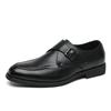 Fashion Versatile Men's Leather Casual Shoes Low Cut Black Office Work Shoes Wear-resistant Soles Men's Loafers Pointed Big Size 38-48