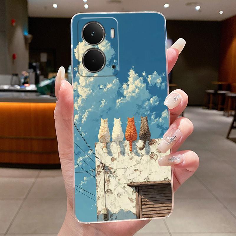 Phone Casing For Realme P3 5G Back Cover Luxury Dragon Cute Cool Boys Girls Flowers Patterns Transparent Soft Silicone TPU Case