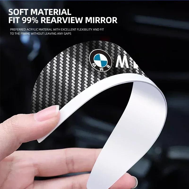 2025 Voiture Pour BMW 2pcs Fibre de Carbone Autocollant Sourcil de Pluie pour Rétroviseur de Voiture Pour BMW M M3 M5 M6 X3 E46 E90 E39 F10 F20 F30 G20 E6