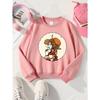 Kids Sweatshirt, Casual Sweatshirt Printed Round Neck Pullover, Cute Cookie Tea Time Character, Autumn and Winter,Comfortable Warm Fashion Printed Top