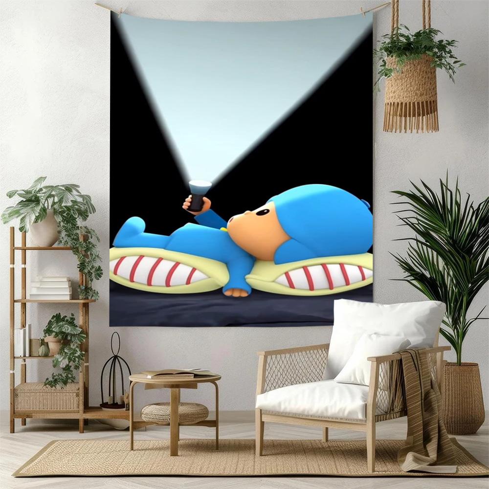 Pocoyo Retro Tapestry Rustic Farmhouse Ideal for Dorm Wall Balcony Living Room Year-Round Gallery Wall Gift for Friends Family