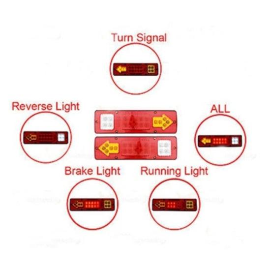 LED Truck Taillight Vehicle Three-Wheeled Motorized Agricultural 12V 24V Light