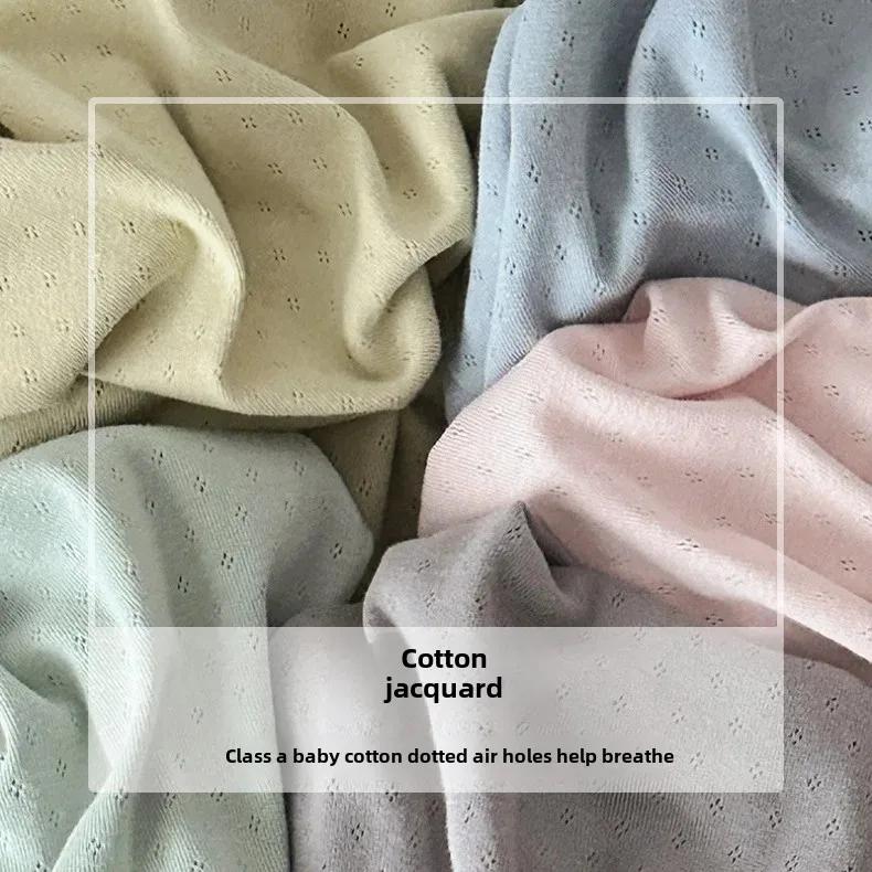 2025 Summer Kids' Breathable Cotton Pajamas - Unisex Solid Color Home Set