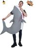 Halloween Adult Shark Costume, Funny Shark Role Play Outfit for Stage Performance, Breathable Stretchy Fabric