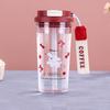 550ml Water Bottle Double Drinking Plastic Cups Cute Coffee Cup  Student